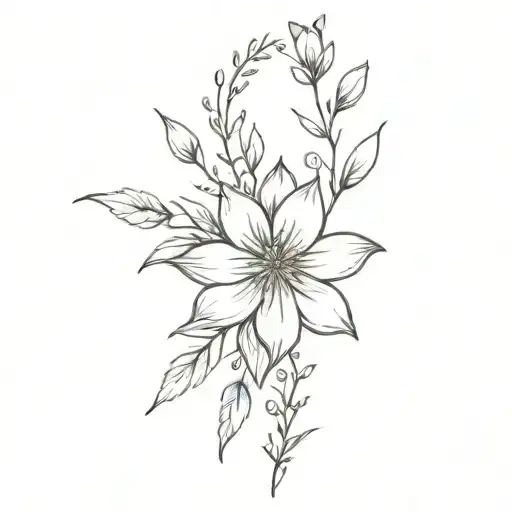 back spine tattoo with flowers tattoo design idea
