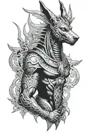 Anubis guarding the Underworld tattoo design idea