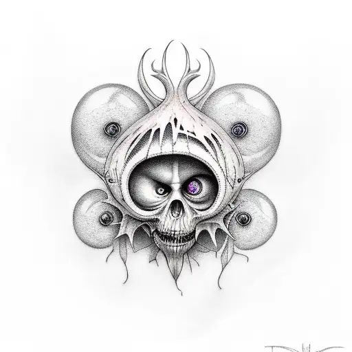 Tim Burton style movies tattoo design idea