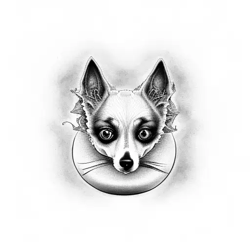 Tim Burton Dog Style tattoo design idea