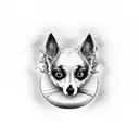 Tim Burton Dog Style tattoo design idea