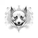 Tim Burton Dog Style tattoo design idea