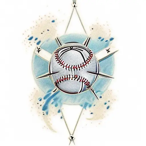 traditional baseball black olayer tattoo design idea