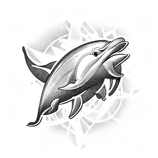 Blackwork 'Miami Dolphins' Tattoo Idea - BlackInk