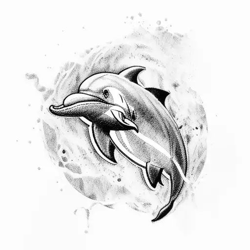 Dotwork 'Miami Dolphins' Tattoo Idea - BlackInk