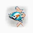 Miami Dolphins tattoo design idea