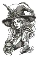 Ranni the witch from elden ring tattoo design idea