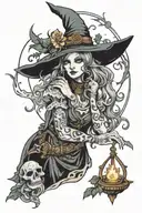Ranni the witch from elden ring tattoo design idea