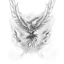 phoenix rising from the ashes  tattoo design idea