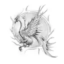 phoenix rising from the ashes  tattoo design idea