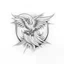 phoenix rising from the ashes  tattoo design idea