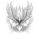 phoenix rising from the ashes  tattoo design idea