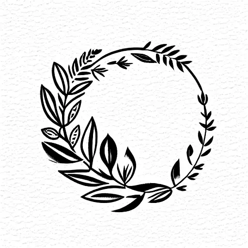 laurel wreath  tattoo design idea
