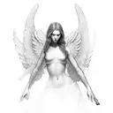 Biblically accurate angel tattoo design idea