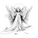 Biblically accurate angel tattoo design idea