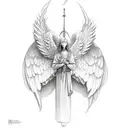 Biblically accurate angel tattoo design idea