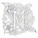 initials M P R R L tattoo design idea