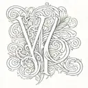 initials M P R R L tattoo design idea