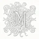 initials M P R R L tattoo design idea