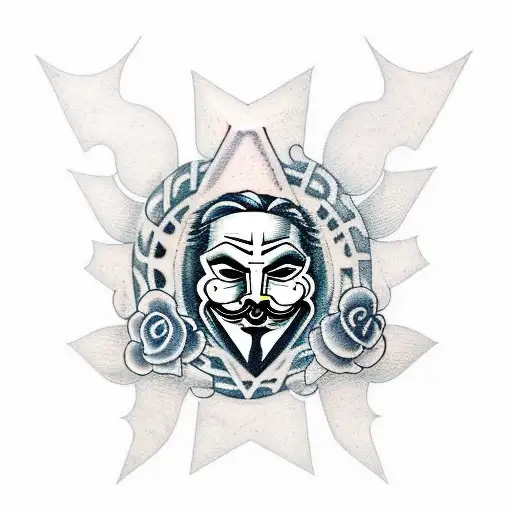anonymous with schorpion tattoo design idea