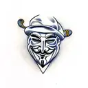 anonymous with schorpion tattoo design idea