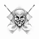 anonymous with schorpion tattoo design idea