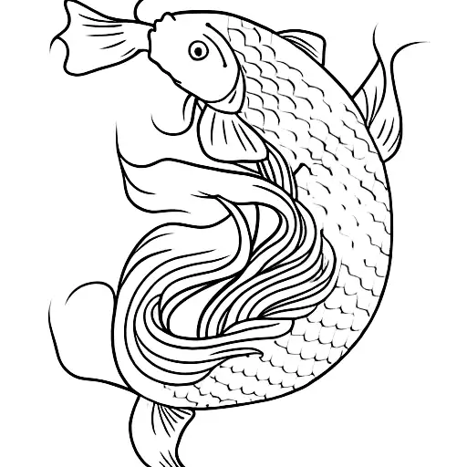 Pez koi tattoo design idea
