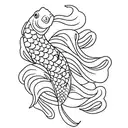 Pez koi tattoo design idea