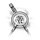 A rap-themed tattoo featuring a microphone and musical notes tattoo design idea