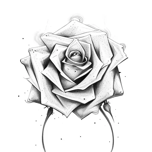 buttercup powerpuff girls rose tattoo design idea
