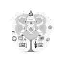 A web designer coding a family tree with pop culture references tattoo design idea