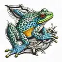 cook naturalized frog tattoo design idea