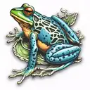 cook naturalized frog tattoo design idea