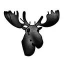 moose head tattoo design idea