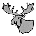 moose head tattoo design idea