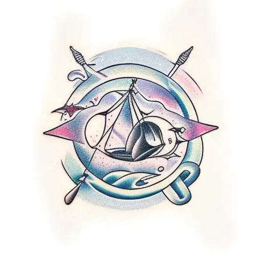 Libra with pisces tattoo design idea