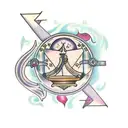 Libra with pisces tattoo design idea