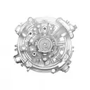 An intricate welding torch surrounded by gears and mechanical elements tattoo design idea