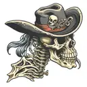 skeleton cowboy  tattoo design idea