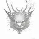 Pitchfork stabbing tattoo design idea