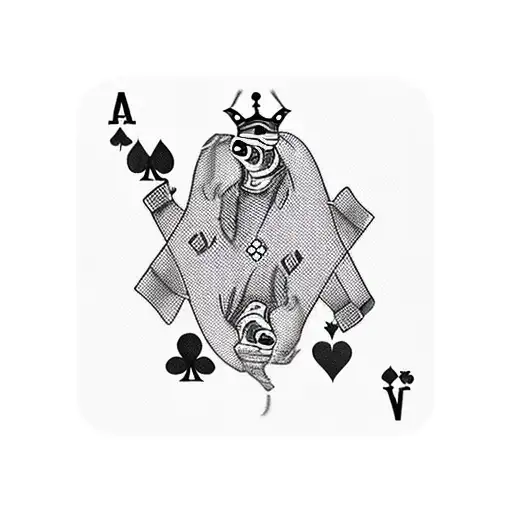 cockroach playing poker tattoo design idea