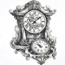 melting clock from Alice in wonderland  tattoo design idea