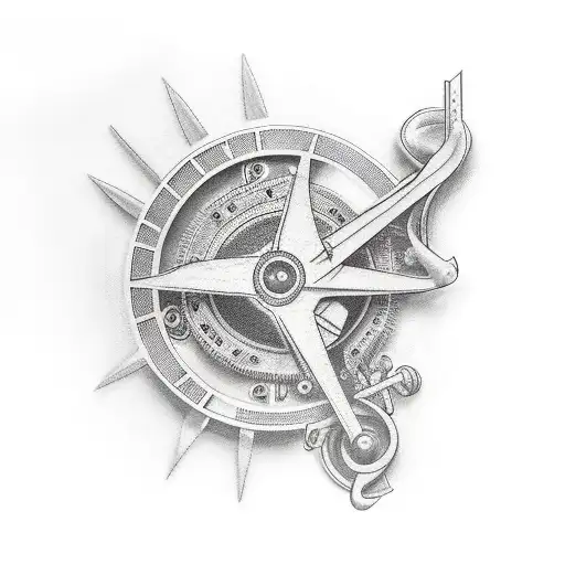 cardinal and rotary phone tattoo design idea