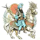 Achaemenid soldier along with the history of Iran and the phrase "Good thoughts, good words, good deeds." tattoo design idea