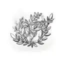 old olive tree  tattoo design idea