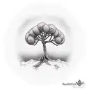 old olive tree  tattoo design idea