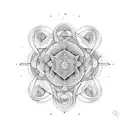 olas del mar con triángulos y símbolos celtas tattoo design idea