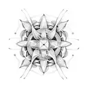 olas del mar con triángulos y símbolos celtas tattoo design idea