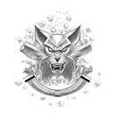 Combine elements from your favorite movies, series, and manga into a dynamic collage tattoo. tattoo design idea