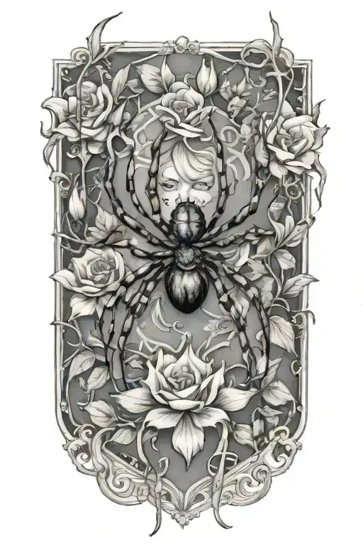 spider lili tattoo design idea